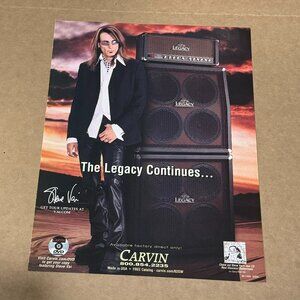 Steve Vai - Legacy - Carvin Amps - 2008 Print Advertisement